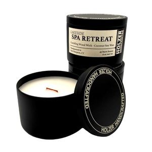 Crackling Wood Wick Candle 🕯️ ~ Lakeside Spa Retreat 🧖‍♀️